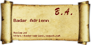 Badar Adrienn névjegykártya