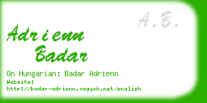 adrienn badar business card